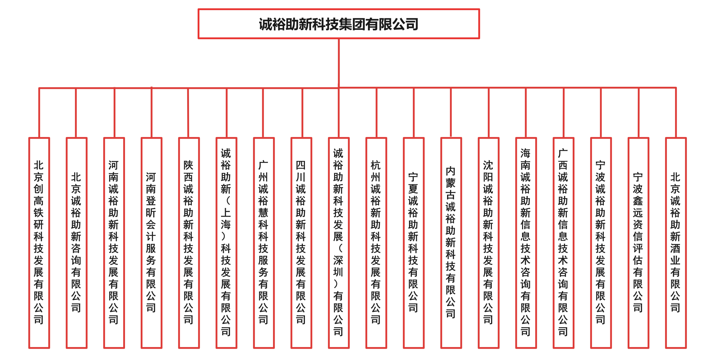 诚裕助新科技集团组织架构